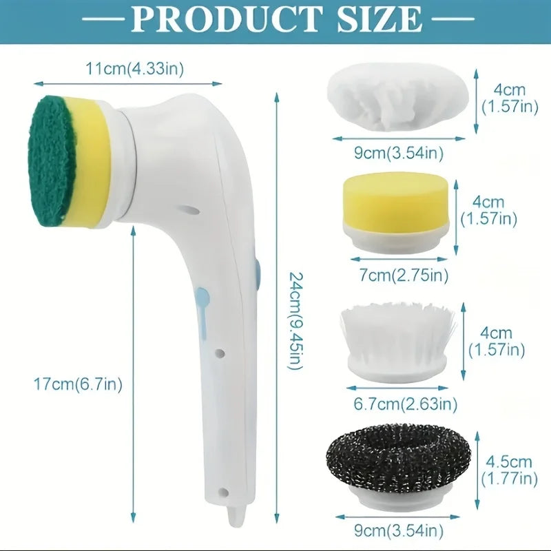5-in-1 Electric Cleaning Brush
Powerful and multifunctional – perfect for bathroom, kitchen, and more. Make cleaning fast and effortless!