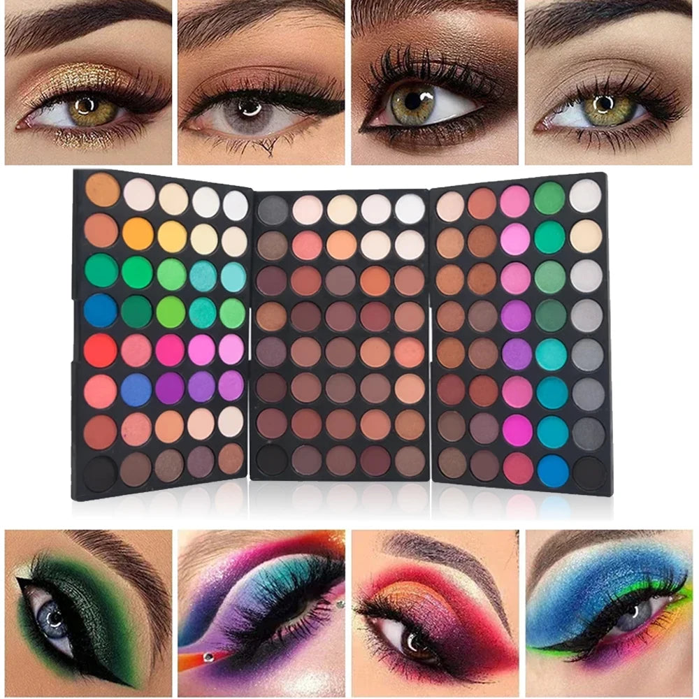 120-Color Eyeshadow Palette with 20 Brushes
A versatile set with 120 matte and shimmer shades, waterproof and long-lasting, plus 20 brushes for easy application.

Key Features:
	•	120 shades
	•	Waterproof & long-lasting
	•	20 brushes

Perfect for flawless