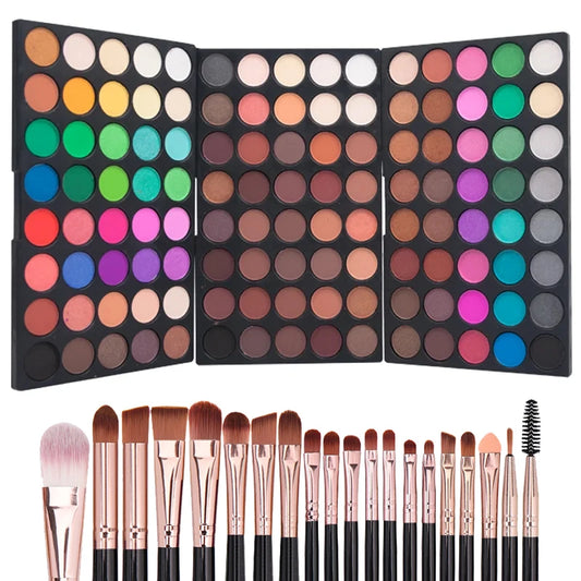 120-Color Eyeshadow Palette with 20 Brushes
A versatile set with 120 matte and shimmer shades, waterproof and long-lasting, plus 20 brushes for easy application.

Key Features:
	•	120 shades
	•	Waterproof & long-lasting
	•	20 brushes

Perfect for flawless
